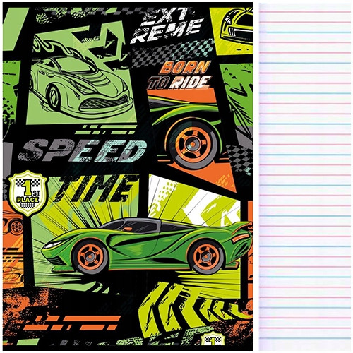 ZESZYT W TRZY LINIE A4/32 KARTKI LAMINOWANY UNIPAP MIX CHŁOPIĘCY - 4 sztuki_2