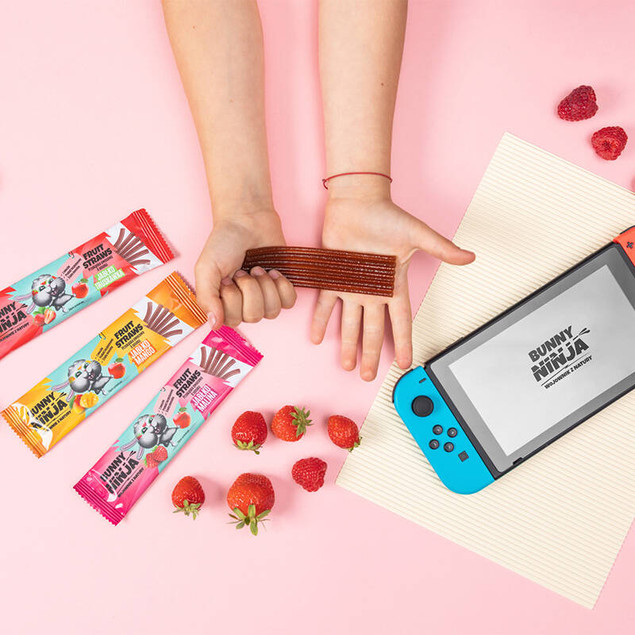 BUNNY NINJA Przekąska owocowa 3 x FRUIT STRAWS jabłko malina 3x16g_3