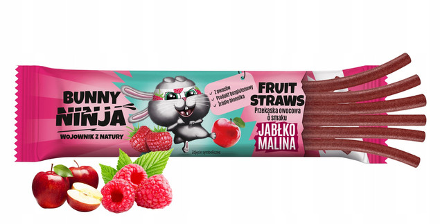 BUNNY NINJA Straws przekąska owocowa dla dzieci MIX 3 Smaki_2