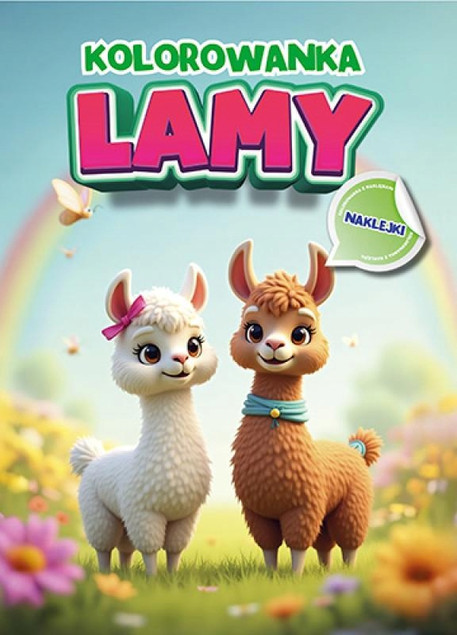 Kolorowanka z naklejkami Przyjaciele. Lamy_1