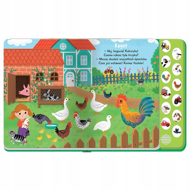Słucham i Poznaję 3w1 Zwierzęta Na Wsi Zoo Książeczka z Dźwiękami Aksjomat_5