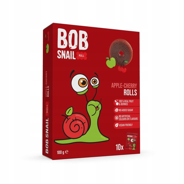 BOB SNAIL Przekąska Owocowa ZESTAW 6 x 100g MIX SMAKÓW Naturalna Bez Cukrów_7