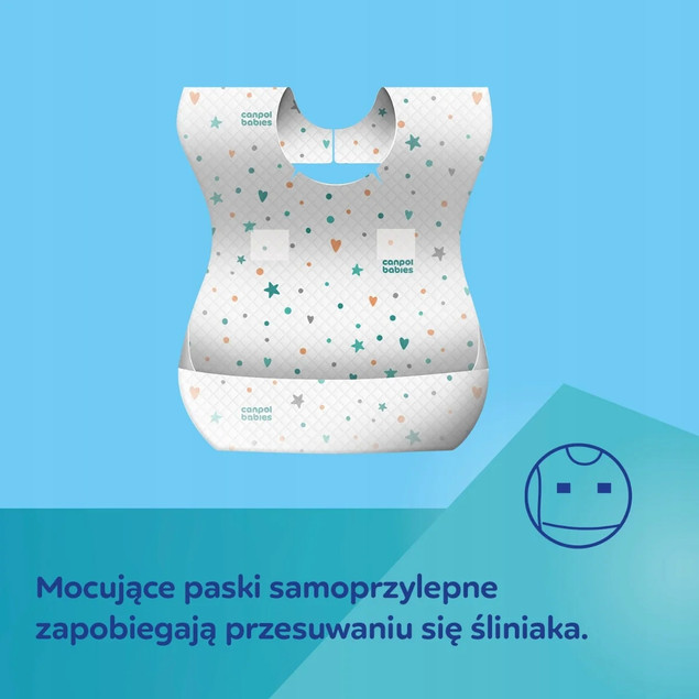 CANPOL BABIES Wodoodporne Śliniaki Jednorazowe z Kieszonką 10 szt. 1/800_7