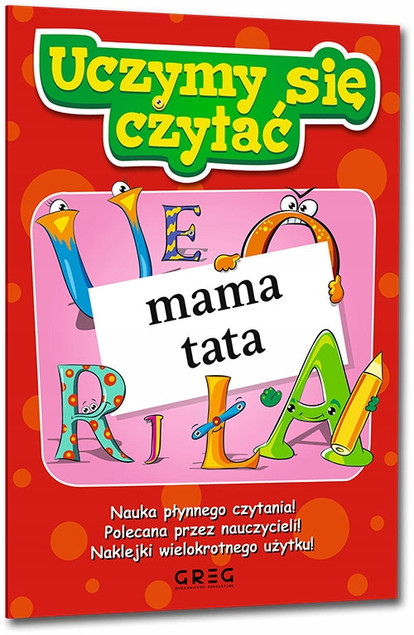 Komplet 4 Książek Edukacyjnych Do Nauki CZYTANIA LICZENIA PISANIA Greg_2