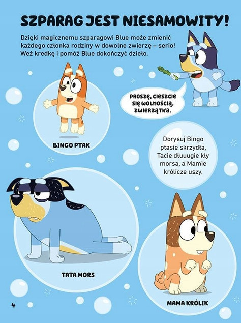 Oto Bluey! Zabawy i Zadania z Naklejkami+ Ale Zabawa Wesoła Kolorowanka_5