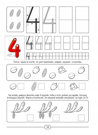 Książeczki Edukacyjne Do Nauki Pisania Liczenia Łamigłówki Dla Dzieci GREG_11