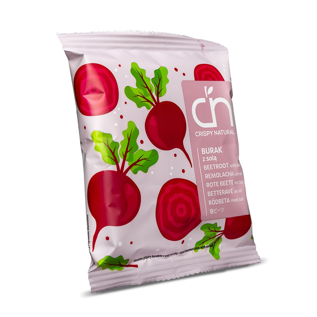 Crispy Natural chipsy burak suszony z solą morską zdjęcie produktu