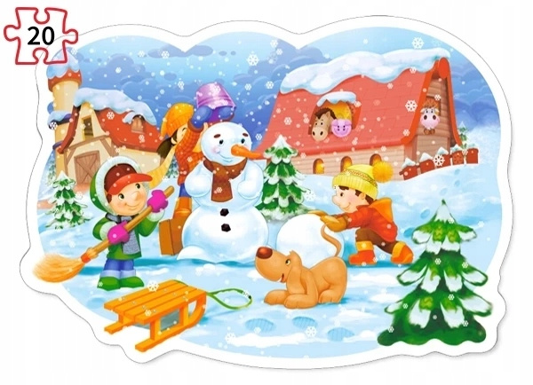 PUZZLE 4w1 CZTERY PORY ROKU WIOSNA LATO JESIEŃ ZIMA POGODA CASTORLAND_5