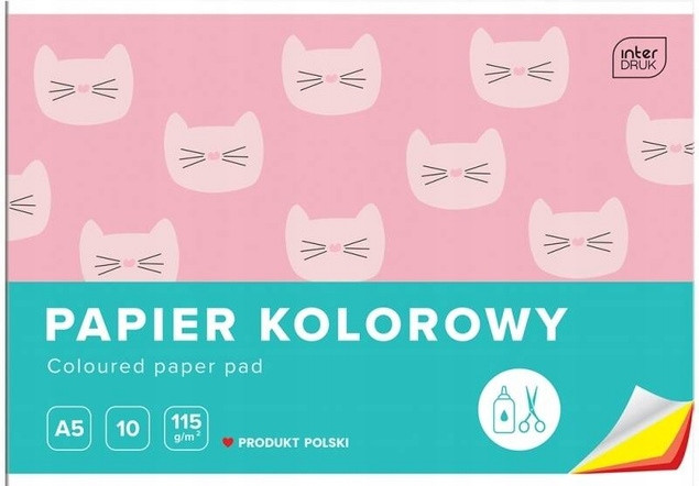 Blok Wycinanka Papier Kolorowy A5/10k Do Prac Plastycznych 115g Interdruk_2