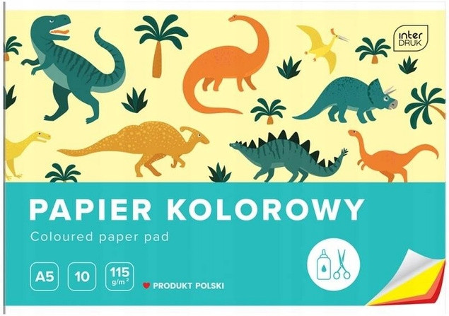 Blok Wycinanka Papier Kolorowy A5/10k Do Prac Plastycznych 115g Interdruk_5