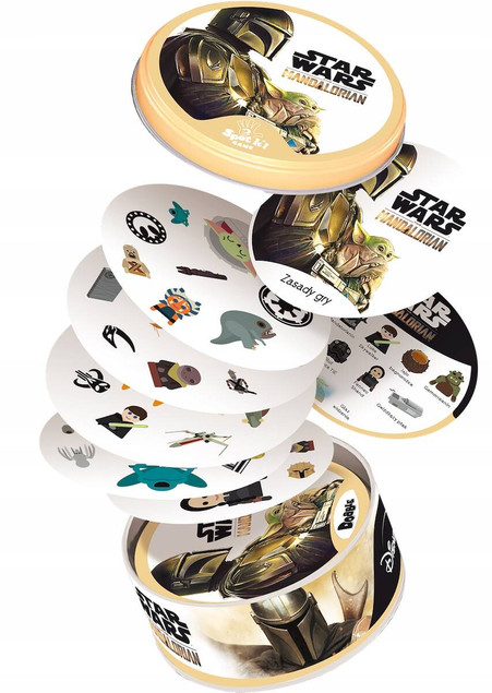 GRA PLANSZOWA DOBBLE MANDALORIAN STAR WARS BABY YODA REBEL_2