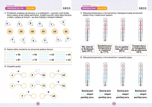 ZESTAW Kart Pracy Do Klasy 3 Język Angielski Polski Matematyka Greg_2