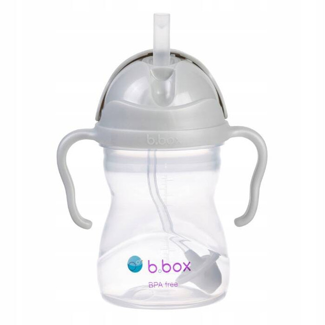 Kubek Niekapek Z Obciążoną Słomką Szary 6M+ 240 ml B.Box_2