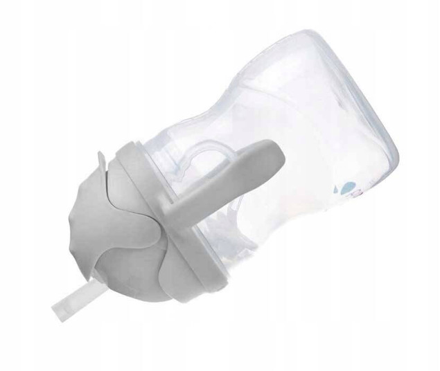 Kubek Niekapek Z Obciążoną Słomką Szary 6M+ 240 ml B.Box_4