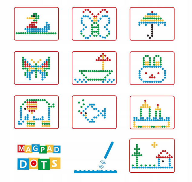 Tablica Magnetyczna MagPad Dots Układanki Magnetyczne Guziczki 3+ Norimpex_3
