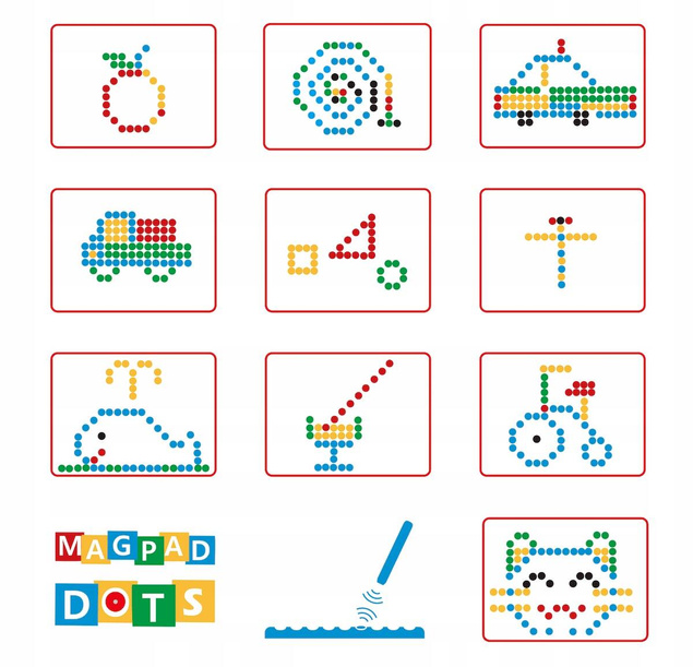 Tablica Magnetyczna MagPad Dots Układanki Magnetyczne Guziczki 3+ Norimpex_4