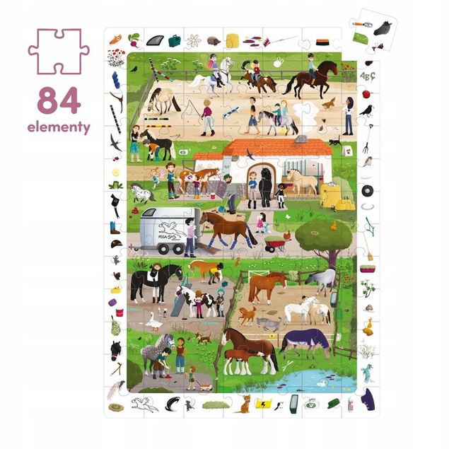 Puzzle Obserwacyjne Stadnina Koni 84el. 5+ CzuCzu_2