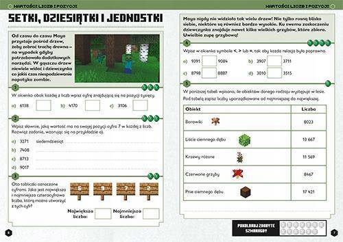 MINECRAFT Matematyka Megazadania Zbiór Dan Lipscombe 10+ HarperKids_3