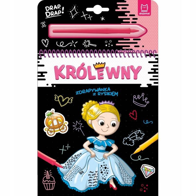 Okładka zdrapywanki z rysikiem
