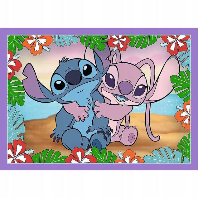 Puzzle 4w1 Układanka STITCH Szalony Dzień Lilo&Stitch Angela 4+ Trefl_4