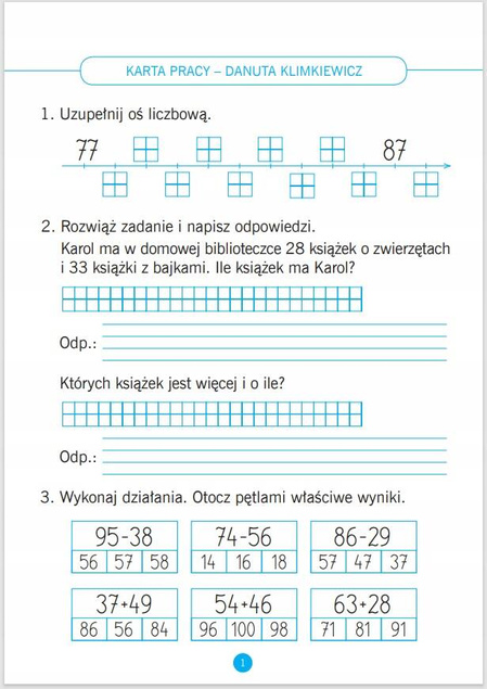 Matematyka Karty Pracy Do Ćwiczeń Klasa 3 Danuta Klimkiewicz 6+ Skrzat_2