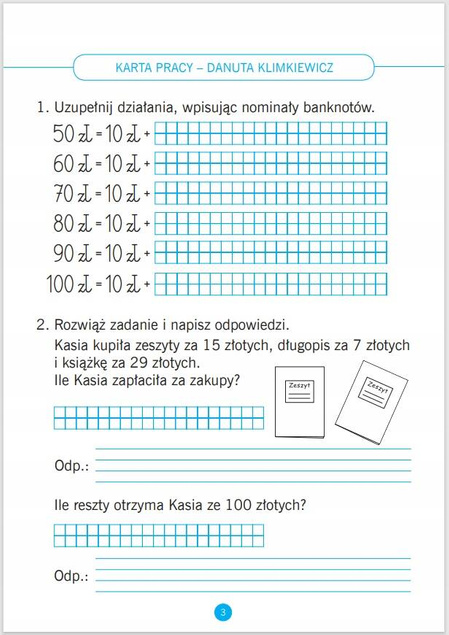 Matematyka Karty Pracy Do Ćwiczeń Klasa 3 Danuta Klimkiewicz 6+ Skrzat_4