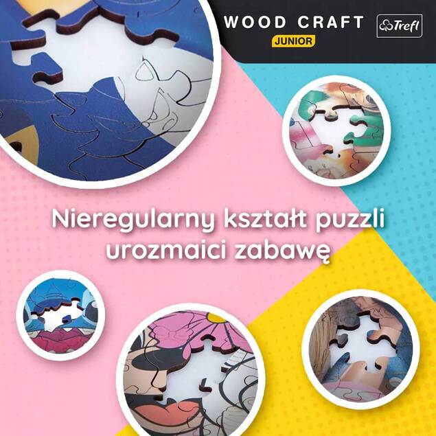 Puzzle DREWNIANE 50 Układanka SONIC Bajkowe Kształty 5+ Trefl 20203_3