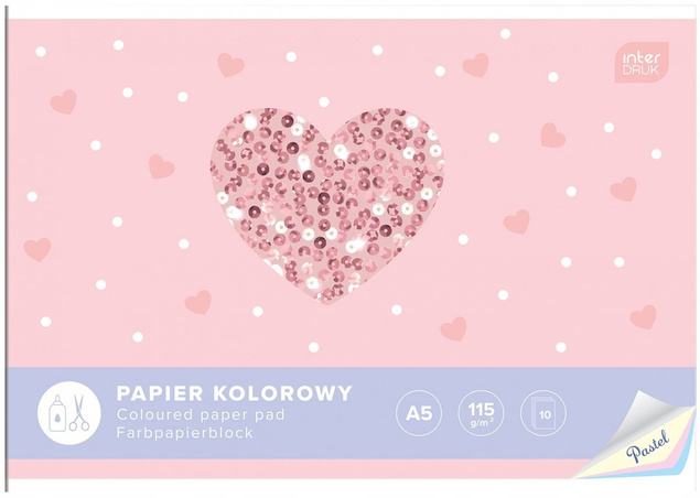 Blok Papier KOLOROWY A5 10K 115G PASTEL Interdruk_5