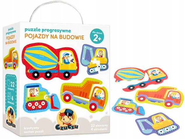 Puzzle Progresywne Pojazdy Na Budowie 22el. 2+ CzuCzu 32178_2
