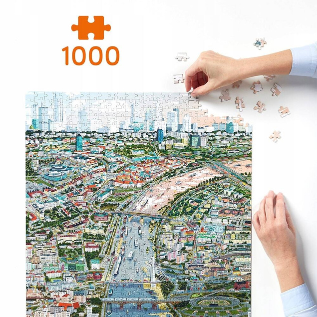 Puzzle 1000 Układanka PuzzLove Miasto WARSZAWA Stolica Widok 9+ CzuCzu_3