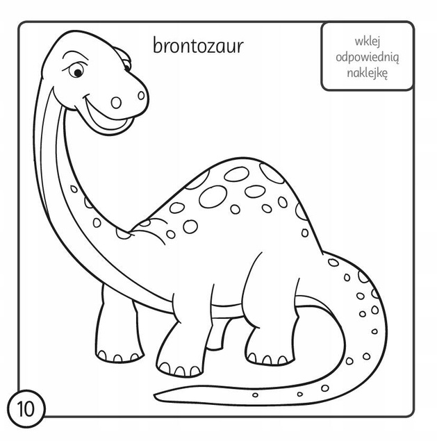 KOLOROWANKA Z KREDKĄ DINOZAURY + NAKLEJKI WYD. PRYZMAT_5