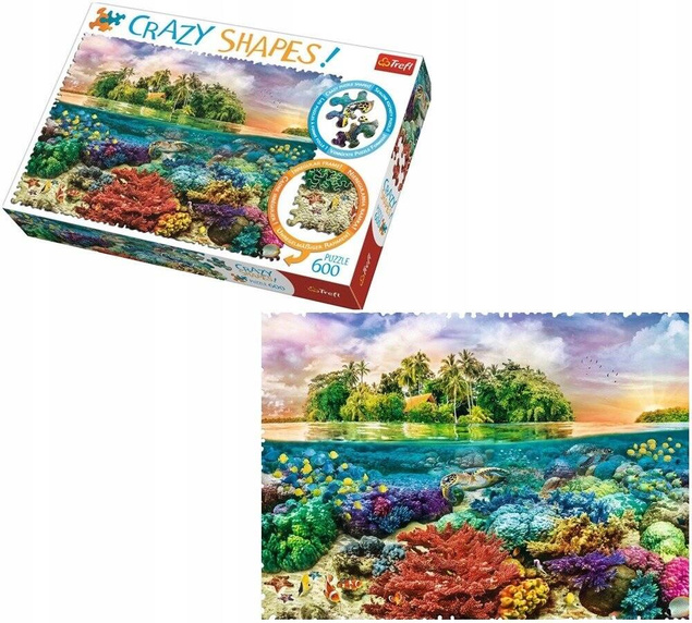 Trefl Puzzle Crazy Shapes 600 Tropikalna wyspa_3