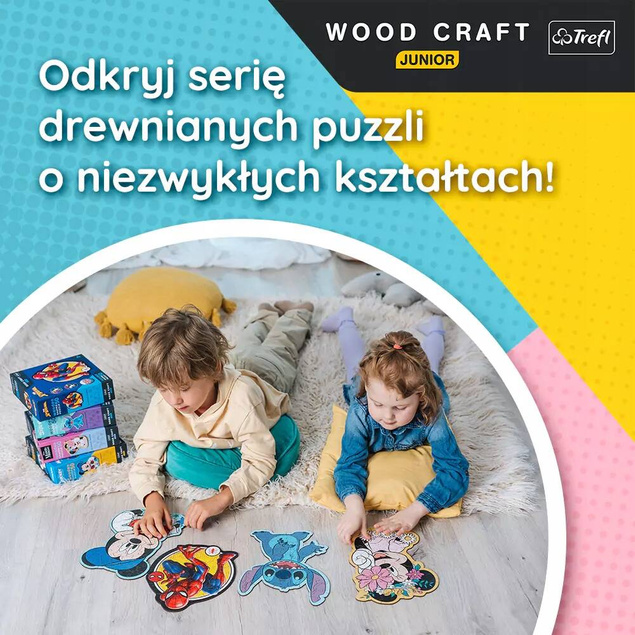 Puzzle DREWNIANE 50 Układanka TREFLIKI Wesoła Rodzina Treflików 5+ Trefl_4