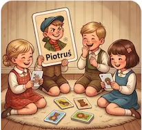 Piotruś gra karciana dla dzieci