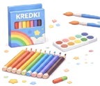 Artykuły plastyczne, kredki i farby
