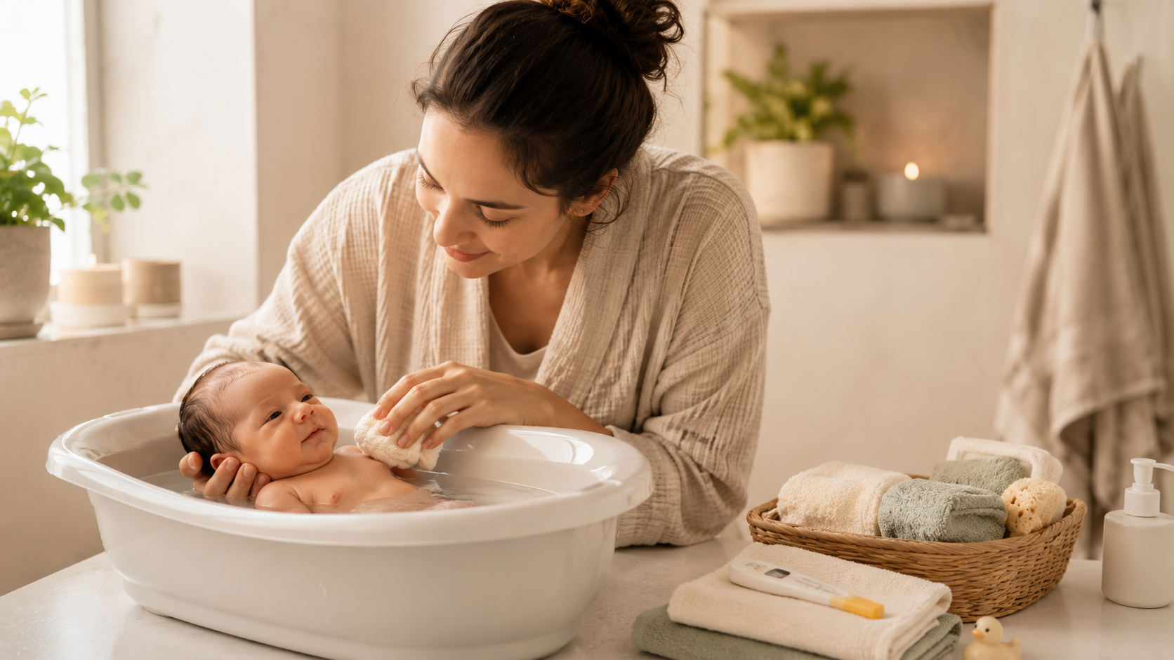 Kąpiel noworodka | Jak kąpać dziecko? 🧼