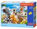 PUZZLE 260 UKŁADANKA ZWIERZĘTA AFRYKI SAFARI ZEBRA ŻYRAFA SELFIE 8+ CASTOR