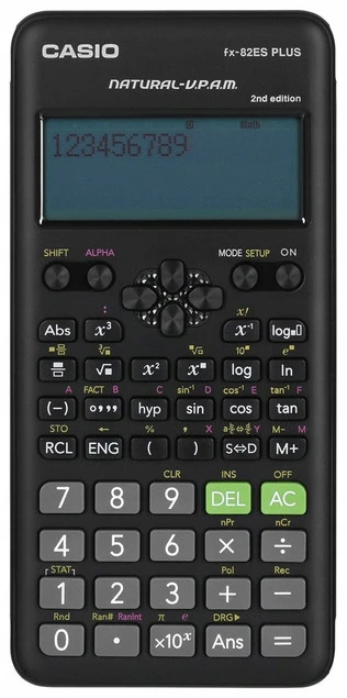 Kalkulator naukowy Casio FX-82ESPLUS-2 widok z boku