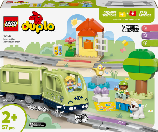 LEGO DUPLO TOWN Przygoda z Interaktywnym Pociągiem 10427 – Edukacja i Zabawa dla Dzieci 2+