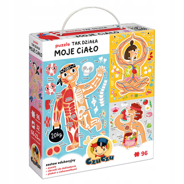 Puzzle Tak Działa Moje Ciało Układanka 96el. 5+ CzuCzu