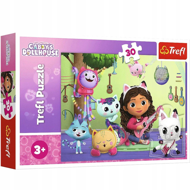 Puzzle 30 Układanka Bajka KOCI DOMEK GABI Kotki Kotek Kot Koty 3+ Trefl