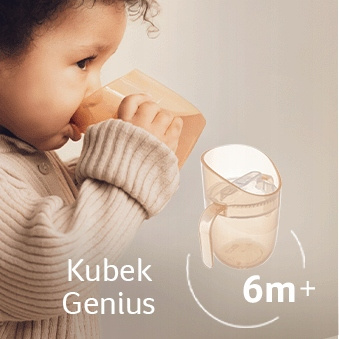 LOVI Kubek TRENINGOWY Genius 150ml z Uchwytami BEŻOWY 6M+ 35/368_bei