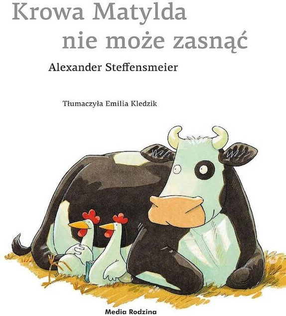 Krowa Matylda nie może zasnąć - ilustracja