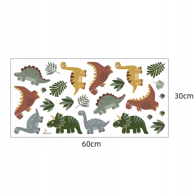 Naklejki Samoprzylepne Dinozaury Na Ścianę Sufit Do Pokoju Dziecka