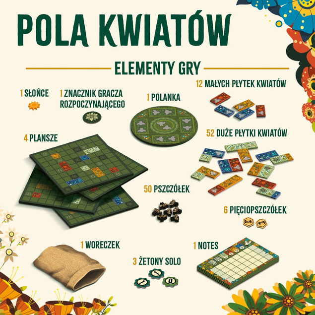 POLA KWIATÓW Gra Planszowa Towarzyska 8+ Nasza Księgarnia