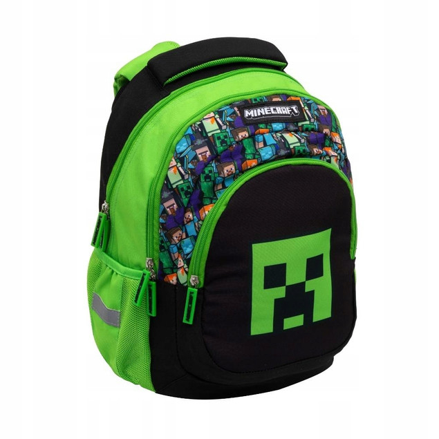 Plecak Szkolny Astra MINECRAFT Creeper Trzykomorowy | Klasy 1-3 SP