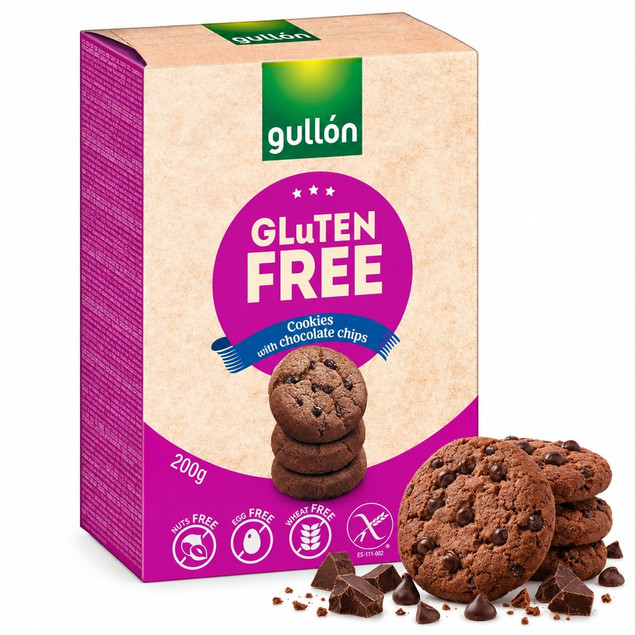 GULLON COOKIES CZEKOLADOWE BEZ GLUTENU 200g