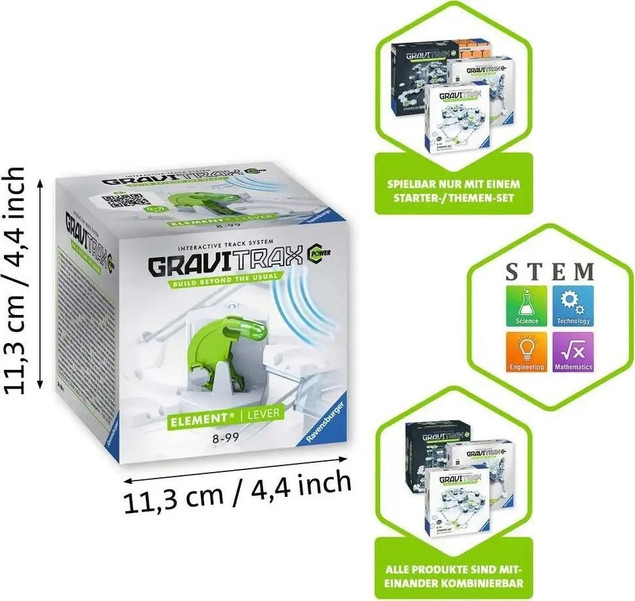 Dodatek do gry Ravensburger Gravitrax Dźwignia 26186 dla dzieci 8+