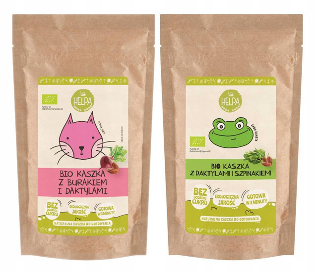 Helpa Kaszka Bio Mix Smaków Bez Cukru Zestaw 2x200g