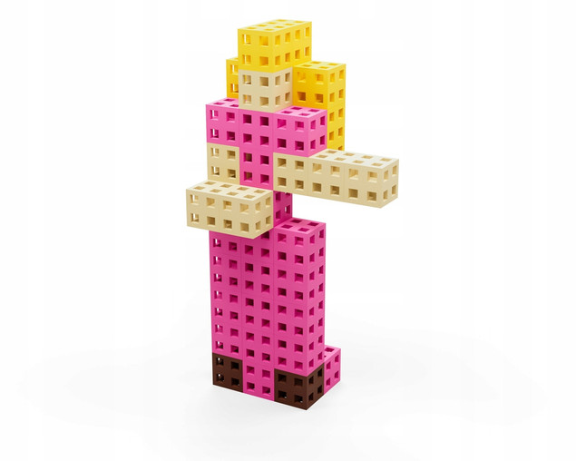 Klocki Konstrukcyjne Meli Cube Pink 50 el. dla Dziewczynki